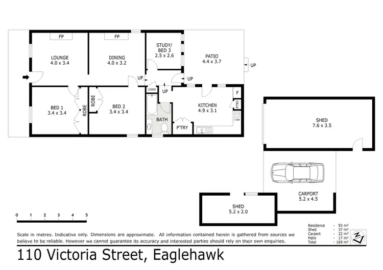 Floorplan of Homely house listing, 110 Victoria Street, Eaglehawk VIC 3556