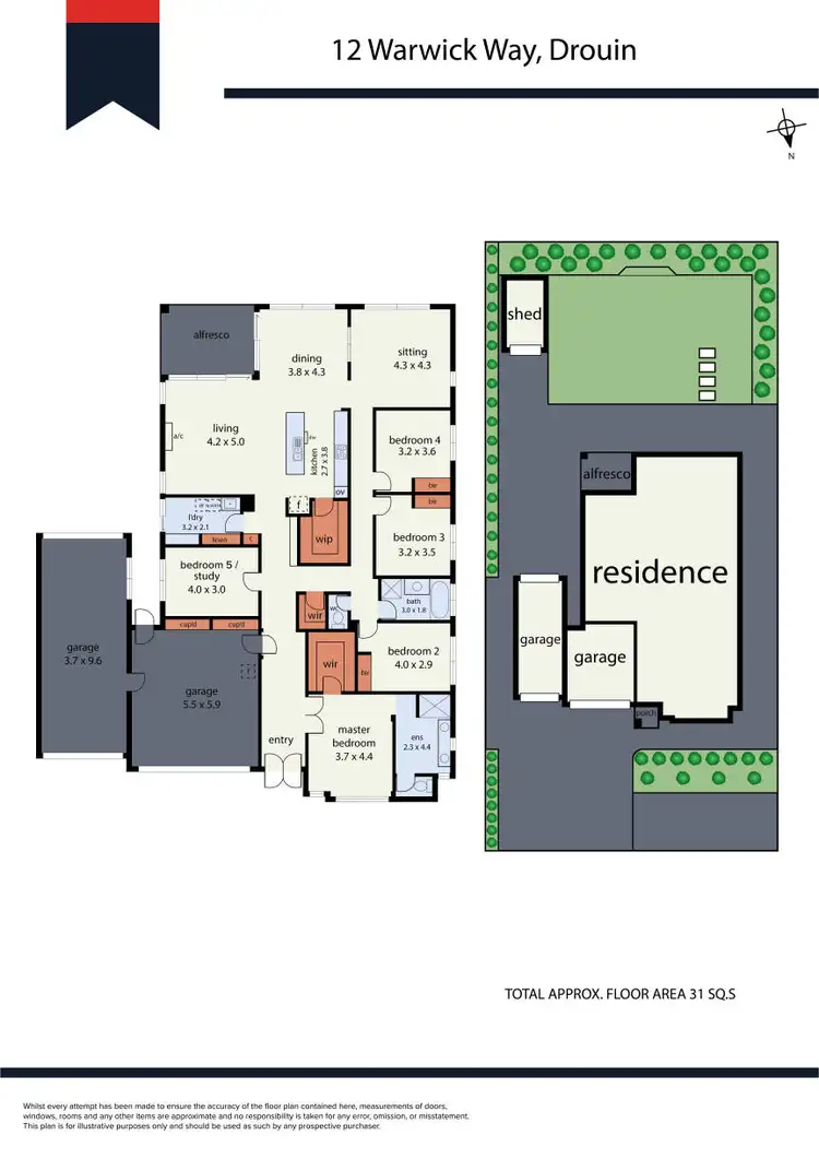 Floorplan of Homely house listing, 12 Warwick Way, Drouin VIC 3818