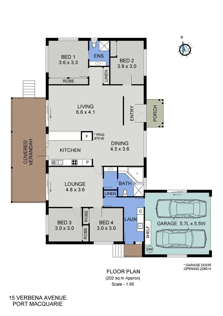 Floorplan of Homely house listing, 15 Verbena Avenue, Port Macquarie NSW 2444