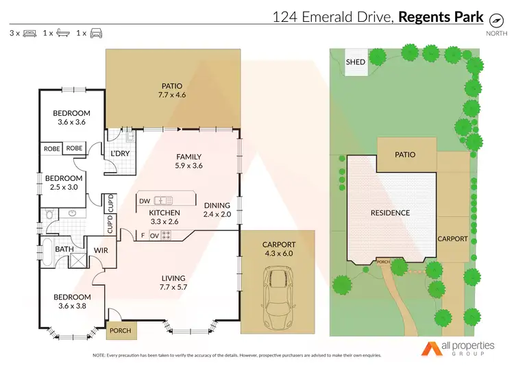 Floorplan of Homely house listing, 124 Emerald Drive, Regents Park QLD 4118