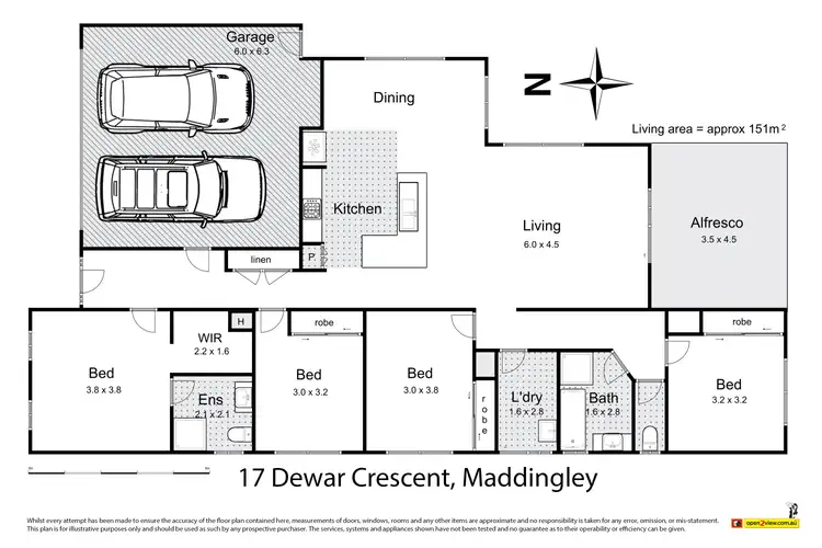 Floorplan of Homely house listing, 17 Dewar Crescent, Maddingley VIC 3340