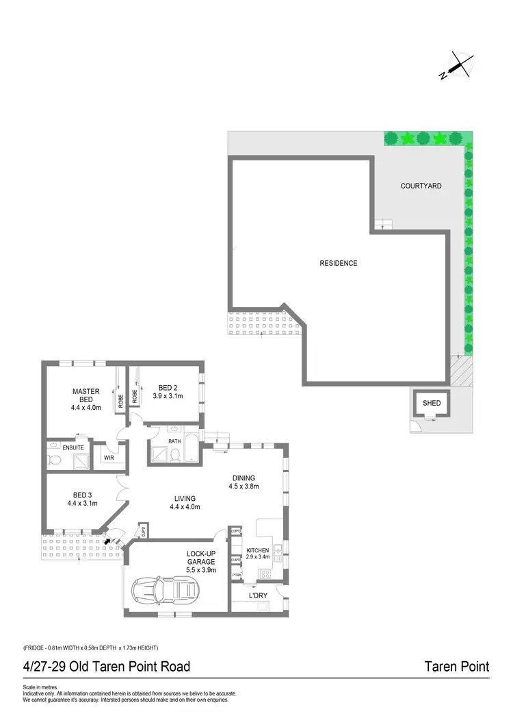 Floorplan of Homely villa listing, 4/27-29 Old Taren Point Road, Taren Point NSW 2229