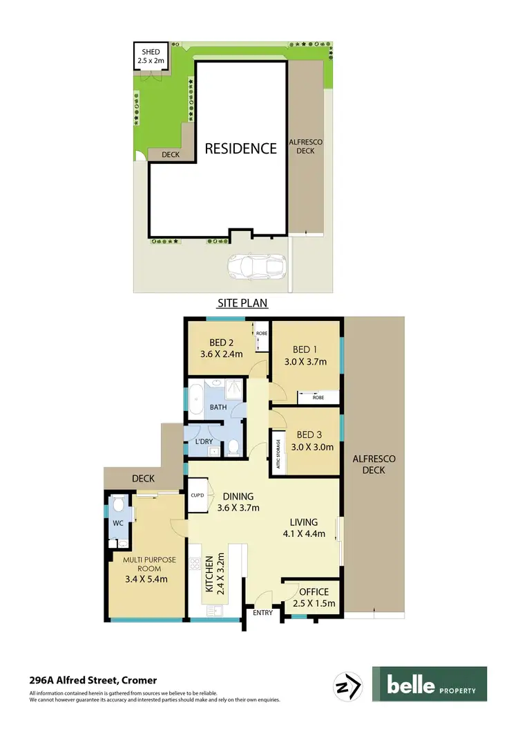 Floorplan of Homely house listing, 296A Alfred Street, Cromer NSW 2099