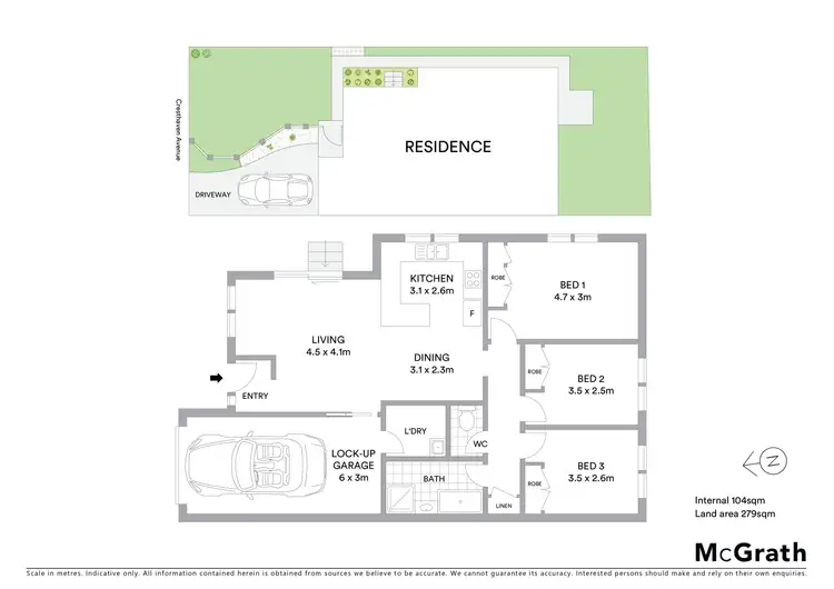 Floorplan of Homely semi-detached listing, 257a Cresthaven Avenue, Bateau Bay NSW 2261