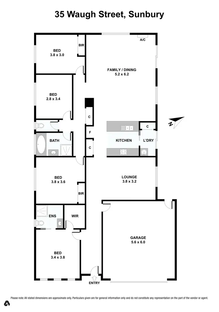 Floorplan of Homely house listing, 35 Waugh Street, Sunbury VIC 3429