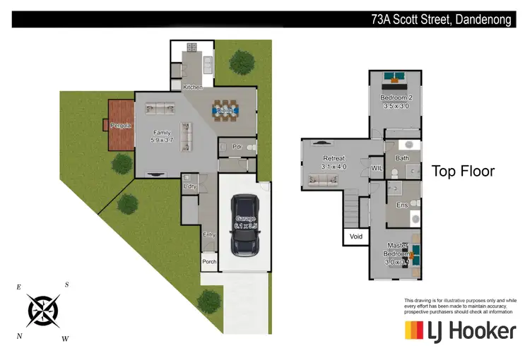 Floorplan of Homely unit listing, 73A Scott Street, Dandenong VIC 3175