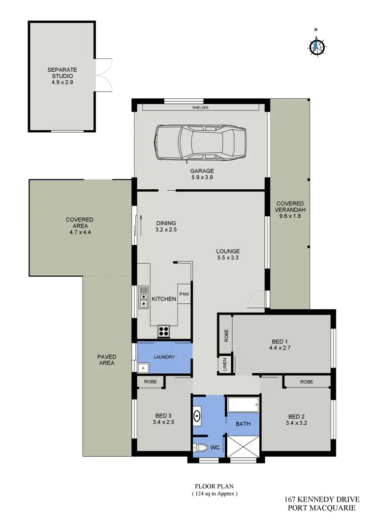 Floorplan of Homely house listing, 167 Kennedy Drive, Port Macquarie NSW 2444