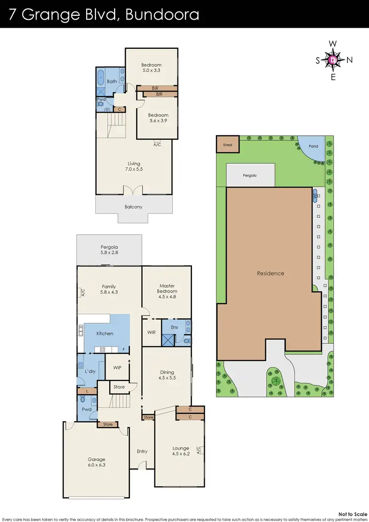 Floorplan of Homely house listing, 7 Grange Boulevard, Bundoora VIC 3083