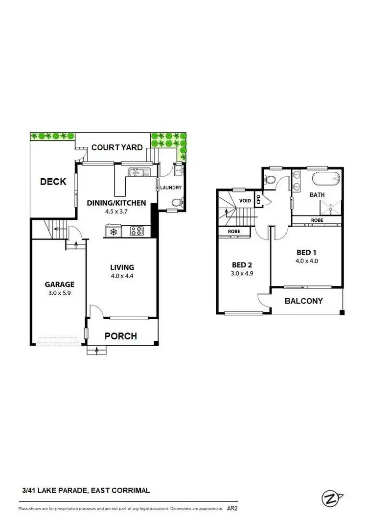 Floorplan of Homely townhouse listing, 3/41 Lake Parade, East Corrimal NSW 2518