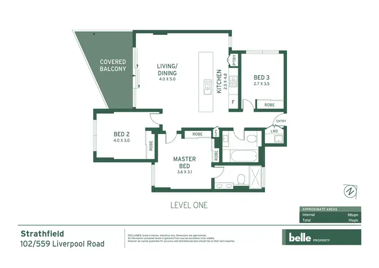 Floorplan of Homely apartment listing, 102/559 Liverpool Road, Strathfield NSW 2135