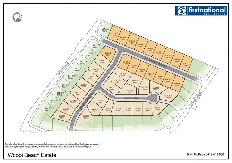 Floorplan of Homely land listing, LOT 207 Woopi Beach Estate, Woolgoolga NSW 2456
