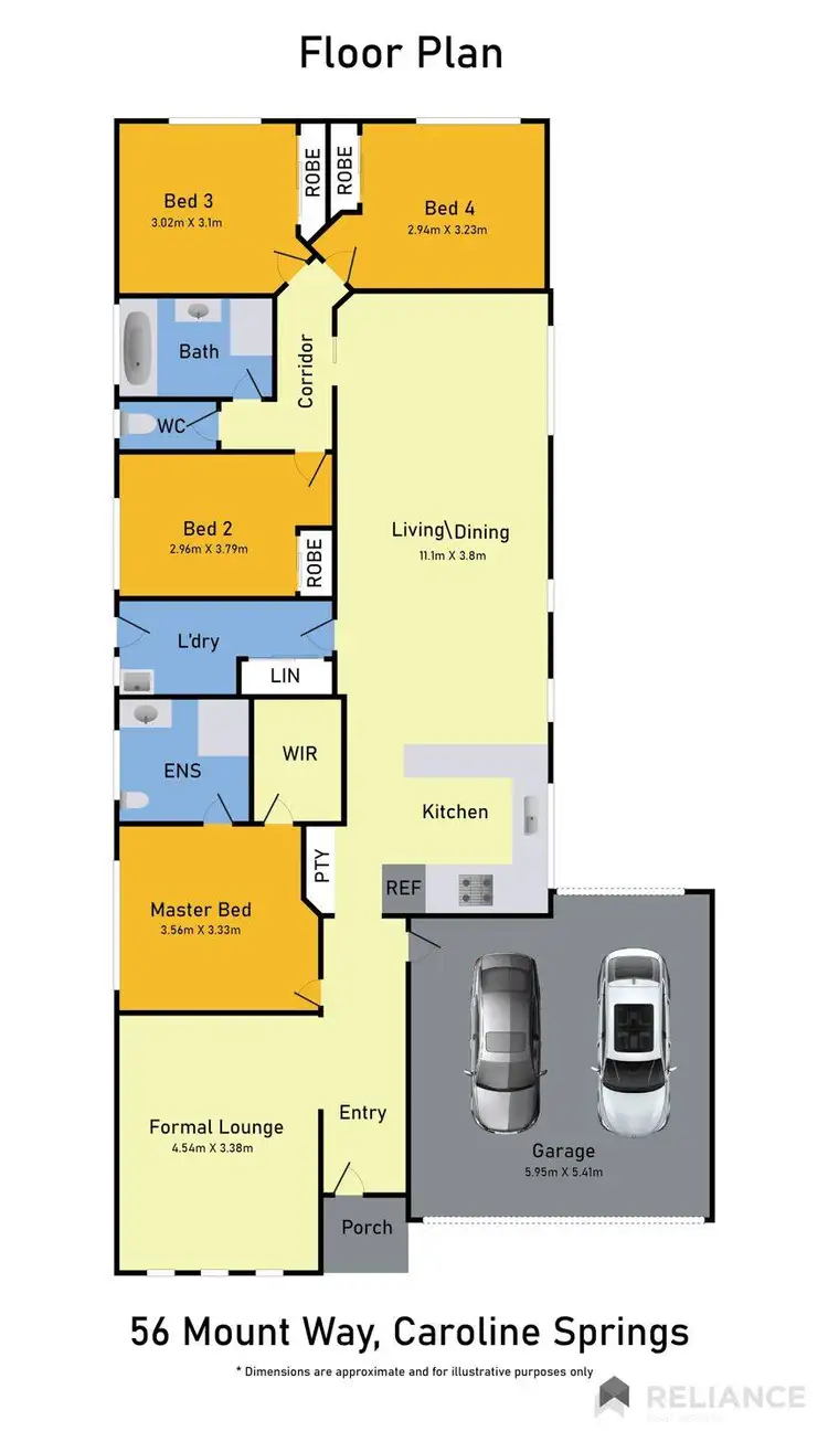 Floorplan of Homely house listing, 56 Mount Way, Caroline Springs VIC 3023