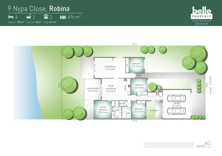 Floorplan of Homely house listing, 9 Nypa Close, Robina QLD 4226