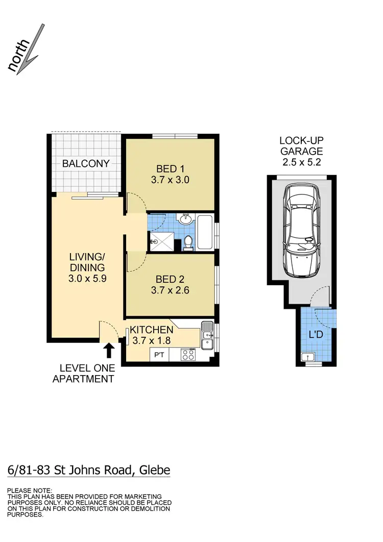 Floorplan of Homely apartment listing, 6/81-83 St Johns Road, Glebe NSW 2037