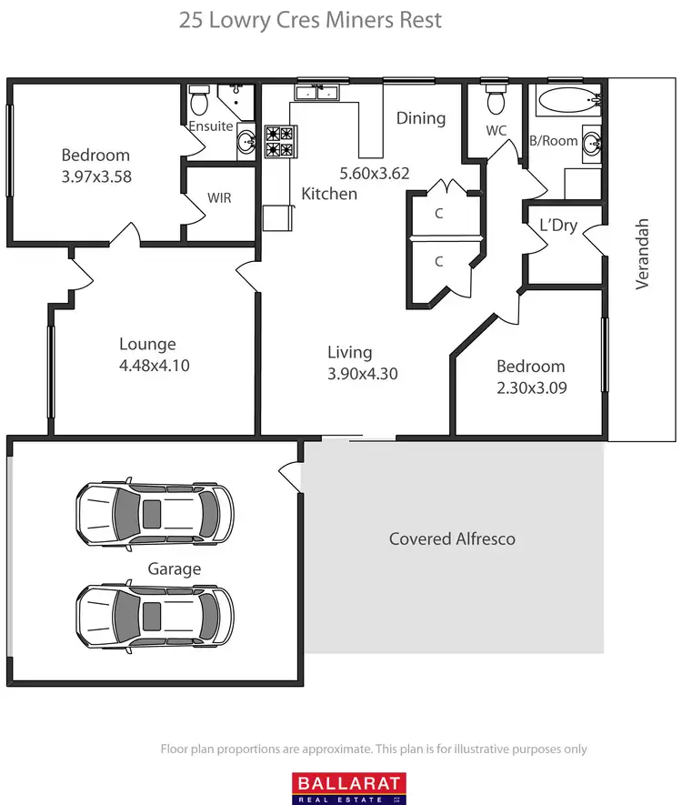 Floorplan of Homely house listing, 25 Lowry Crescent, Miners Rest VIC 3352