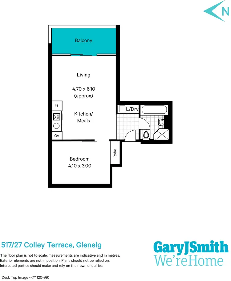 Floorplan of Homely apartment listing, 517/27 Colley Terrace, Glenelg SA 5045