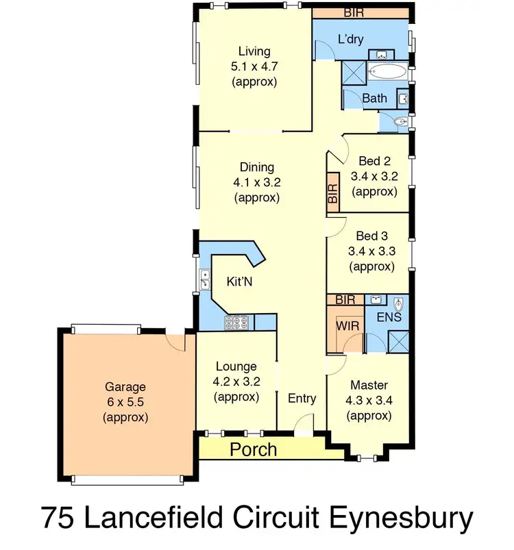Floorplan of Homely house listing, 75 Lancefield Circuit, Eynesbury VIC 3338