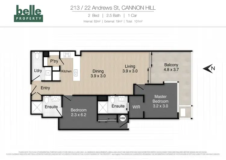 Floorplan of Homely unit listing, 213/22 Andrews Street, Cannon Hill QLD 4170