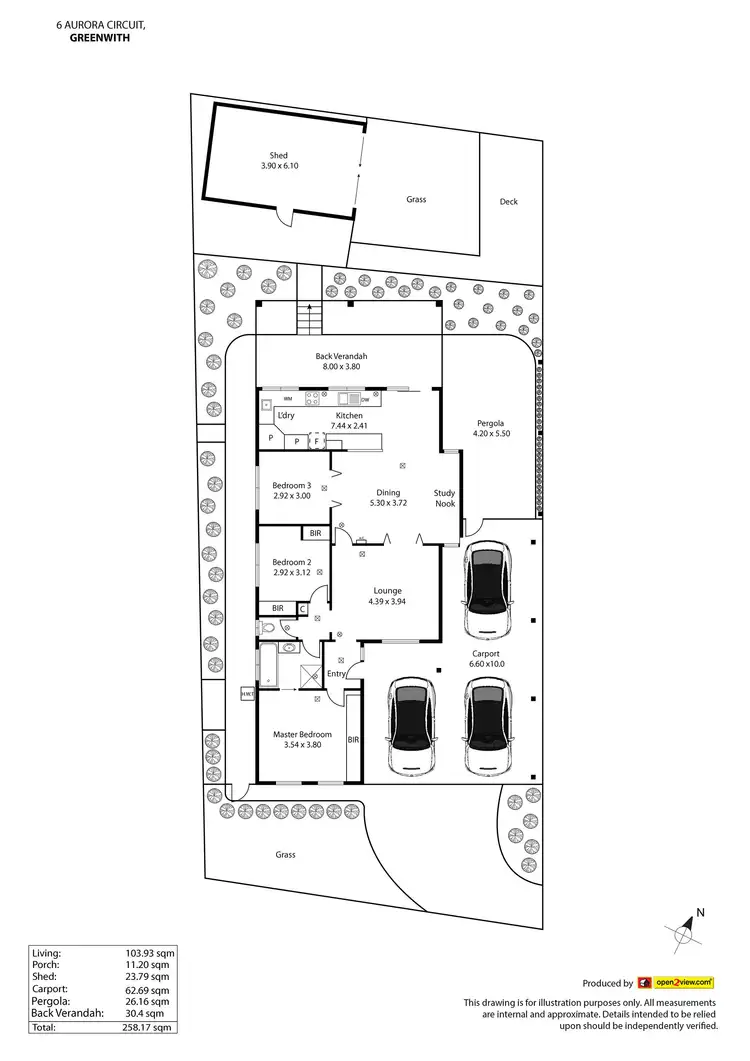 Floorplan of Homely house listing, 6 Aurora Circuit, Greenwith SA 5125