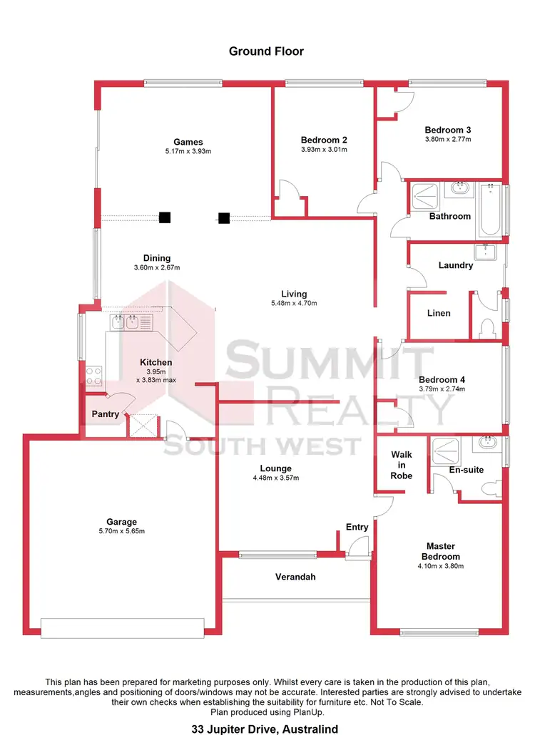 Floorplan of Homely house listing, 33 Jupiter Drive, Australind WA 6233