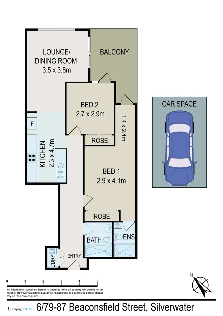 Floorplan of Homely apartment listing, 6/79-87 Beaconsfield Street, Silverwater NSW 2128