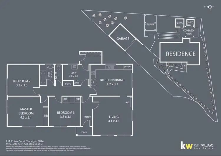 Floorplan of Homely house listing, 7 McEntee Court, Traralgon VIC 3844
