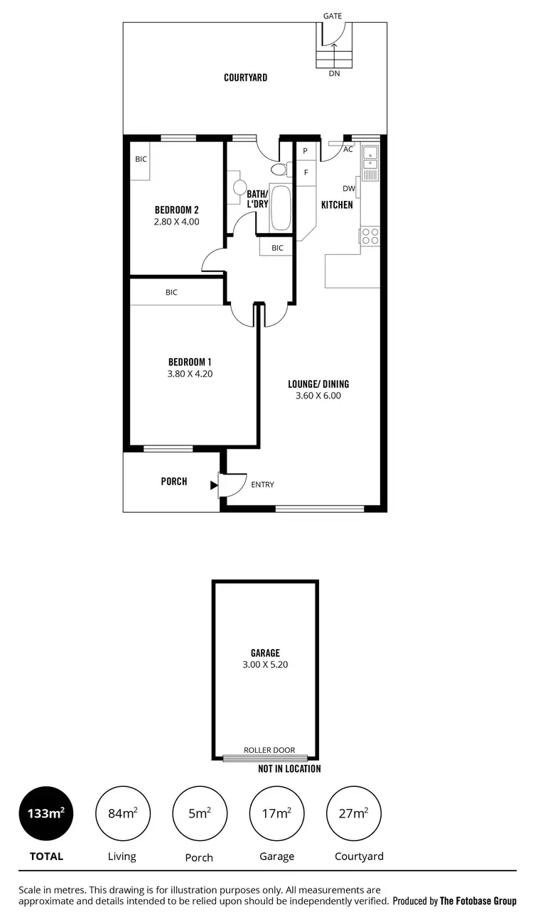 Floorplan of Homely unit listing, 2/20 Patawalonga Frontage, Glenelg North SA 5045