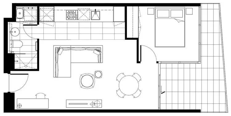 Floorplan of Homely apartment listing, B509/609 Victoria Street, Abbotsford VIC 3067