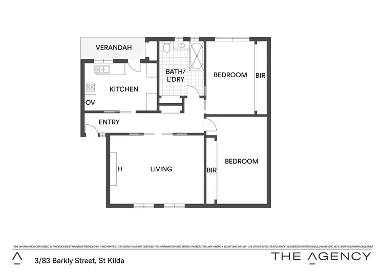 Floorplan of Homely apartment listing, 3/83 Barkly Street, St Kilda VIC 3182