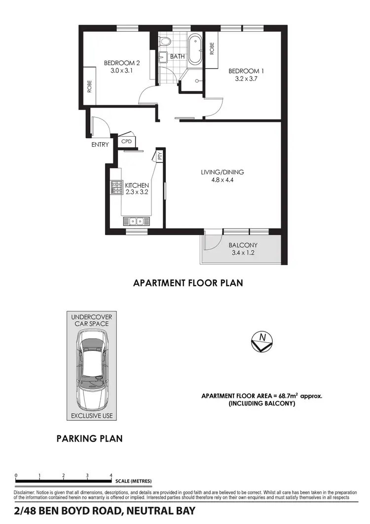 Floorplan of Homely apartment listing, 2/48 Ben Boyd Road, Neutral Bay NSW 2089