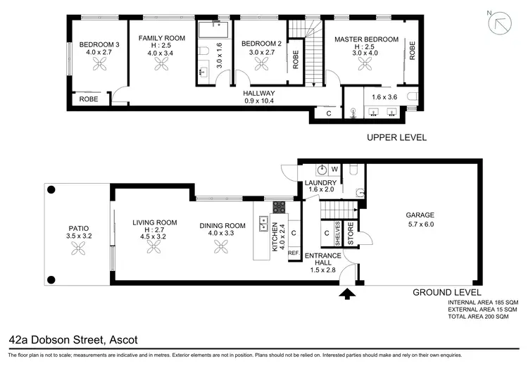 Floorplan of Homely townhouse listing, 42A Dobson Street, Ascot QLD 4007