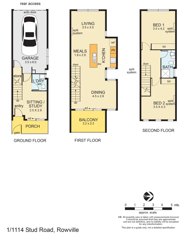 Floorplan of Homely townhouse listing, 1/1114-1116 Stud Road, Rowville VIC 3178