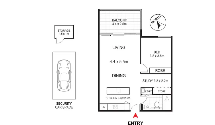 Floorplan of Homely apartment listing, 1006/6 Saunders Close, Macquarie Park NSW 2113