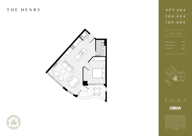 Floorplan of Homely apartment listing, 604/91 Lord Sheffield Circuit, Penrith NSW 2750