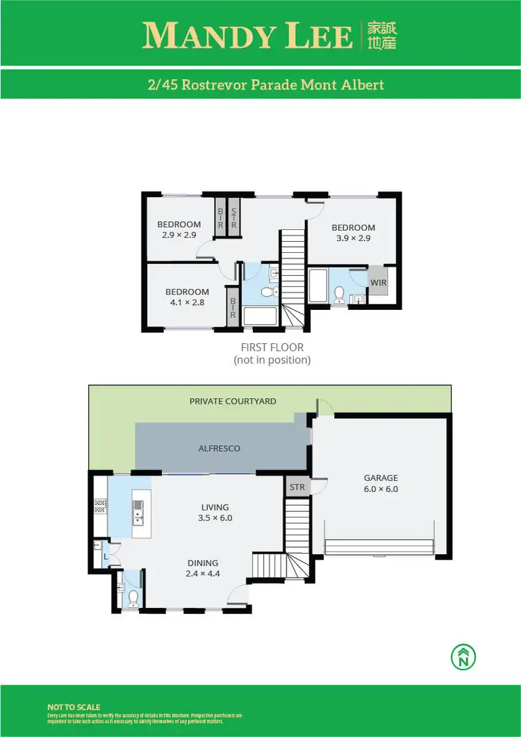 Floorplan of Homely townhouse listing, 2/45 Rostrevor Parade, Mont Albert North VIC 3129