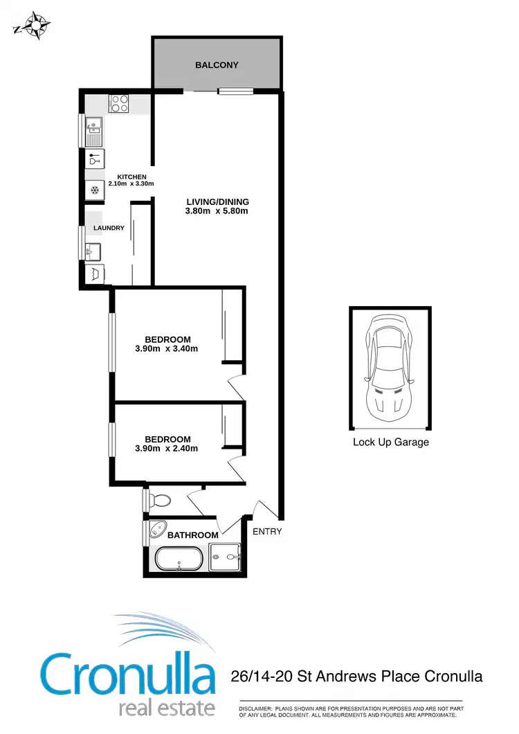 Floorplan of Homely apartment listing, 26/14-20 St Andrews Place, Cronulla NSW 2230