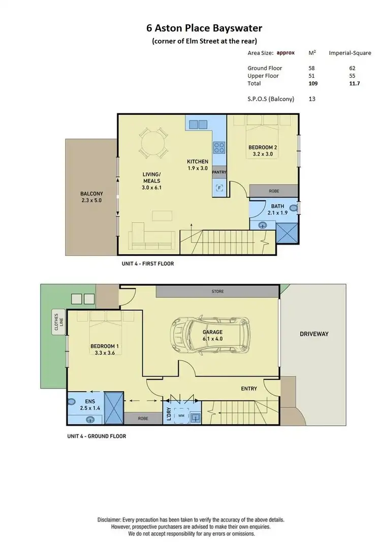 Floorplan of Homely townhouse listing, 6 Aston Place, Bayswater VIC 3153