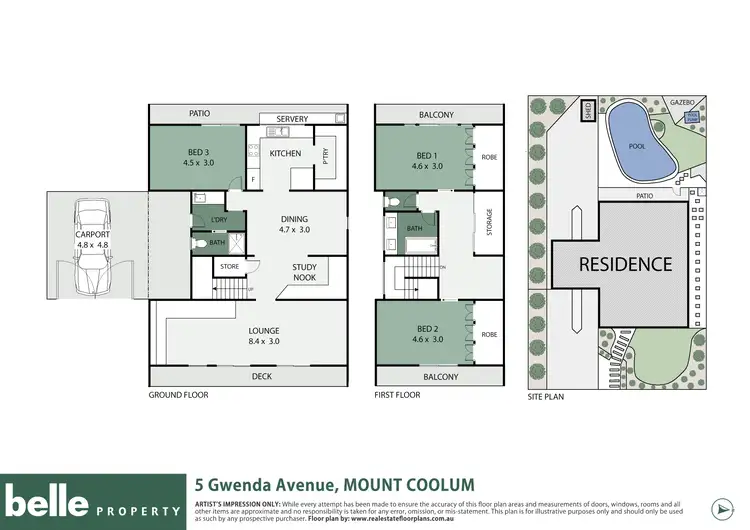 Floorplan of Homely house listing, 5 Gwenda Avenue, Mount Coolum QLD 4573