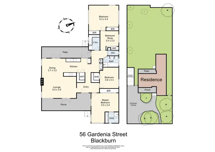 Floorplan of Homely house listing, 56 Gardenia Street, Blackburn VIC 3130