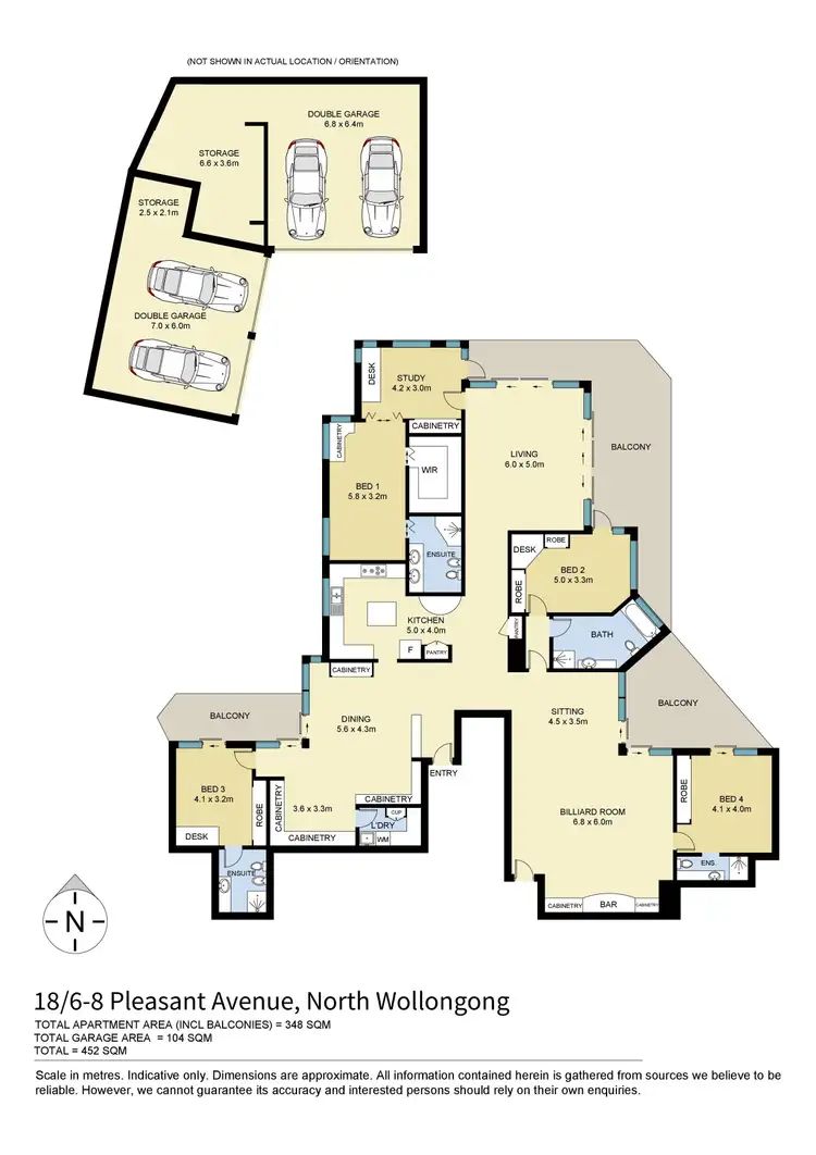 Floorplan of Homely apartment listing, 18/6-8 Pleasant Avenue, North Wollongong NSW 2500