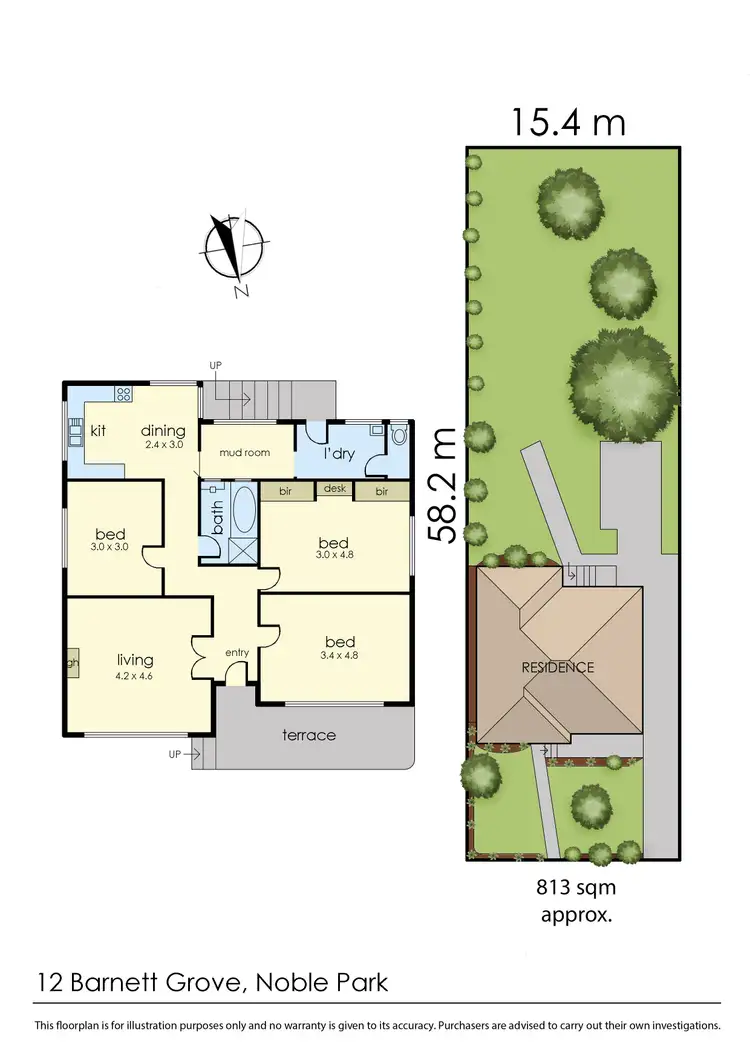 Floorplan of Homely house listing, 12 Barnett Grove, Noble Park VIC 3174