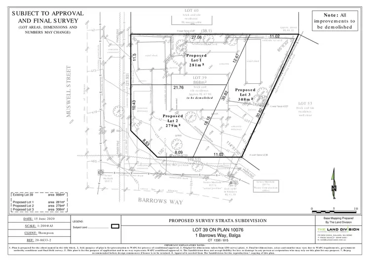 Floorplan of Homely land listing, LOT 3, 1 Barrows Way, Balga WA 6061