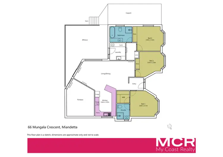 Floorplan of Homely house listing, 66 Mungala Crescent, Miandetta TAS 7310