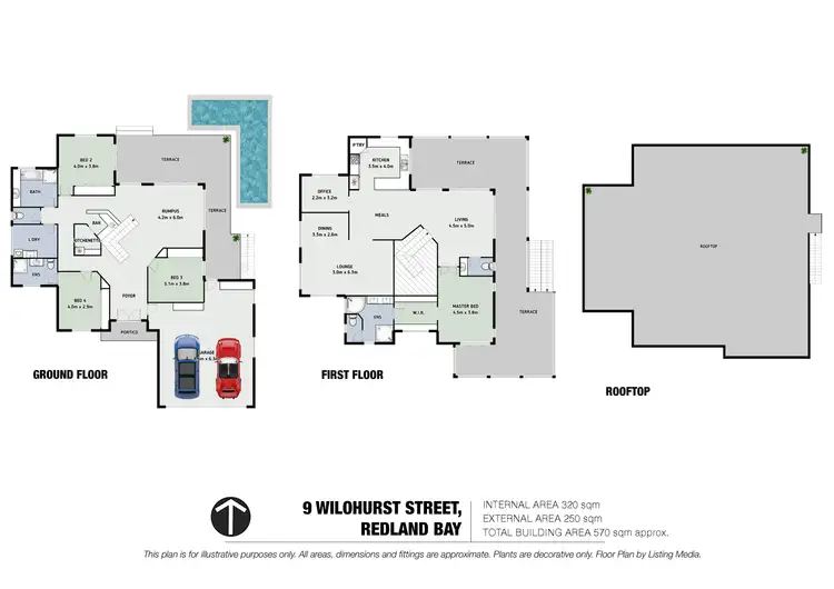 Floorplan of Homely house listing, 9 Wilohurst Drive, Redland Bay QLD 4165