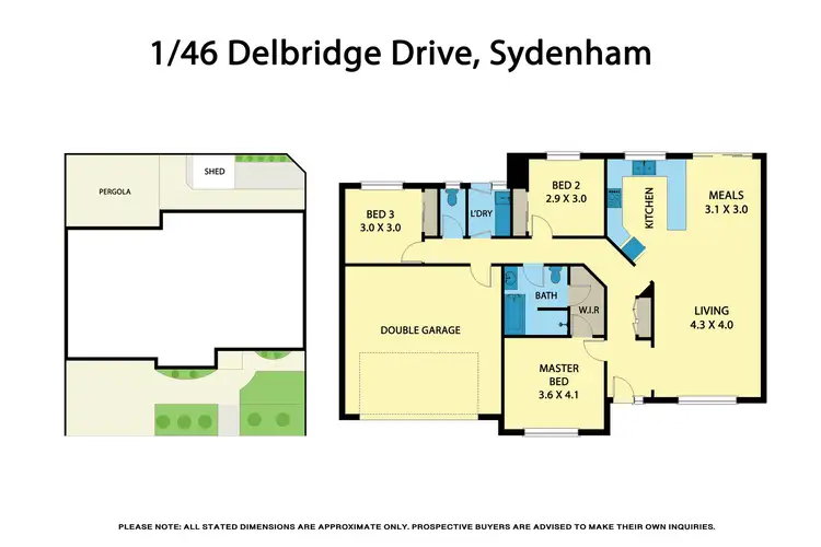 Floorplan of Homely unit listing, 1/46 Delbridge Drive, Sydenham VIC 3037