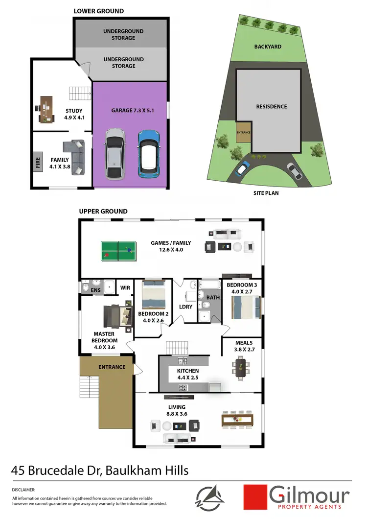 Floorplan of Homely house listing, 45 Brucedale Drive, Baulkham Hills NSW 2153