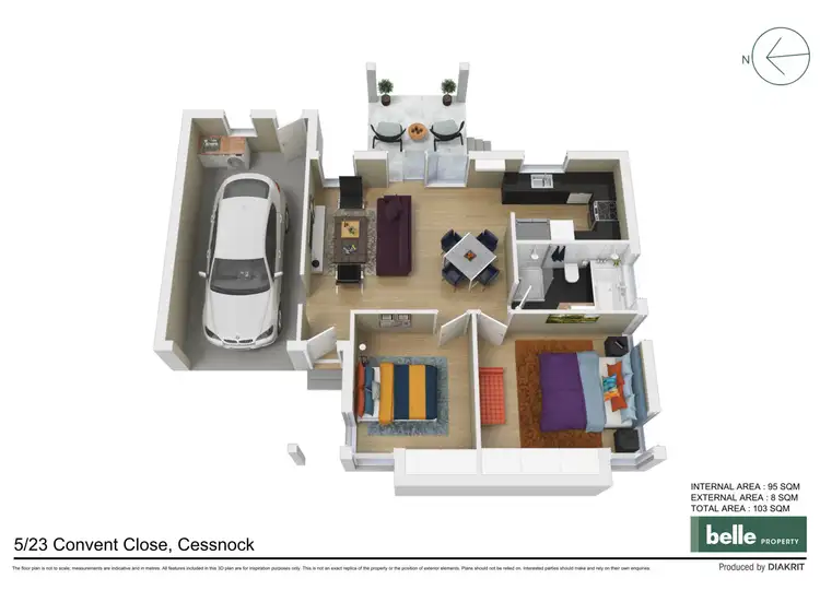 Floorplan of Homely villa listing, 5/23 Convent Close, Cessnock NSW 2325
