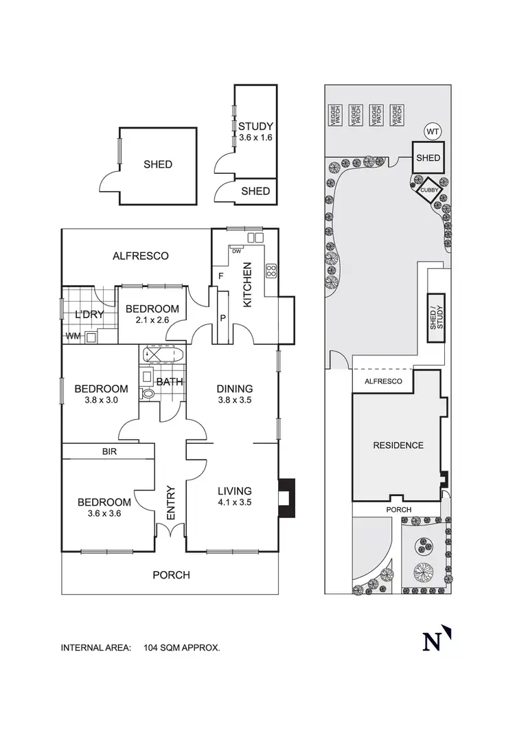 Floorplan of Homely house listing, 3 Adler Grove, Coburg North VIC 3058