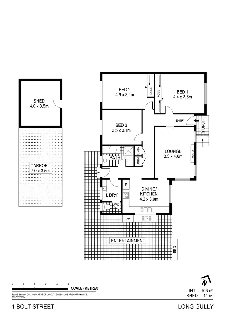 Floorplan of Homely house listing, 1 Bolt Street, Long Gully VIC 3550
