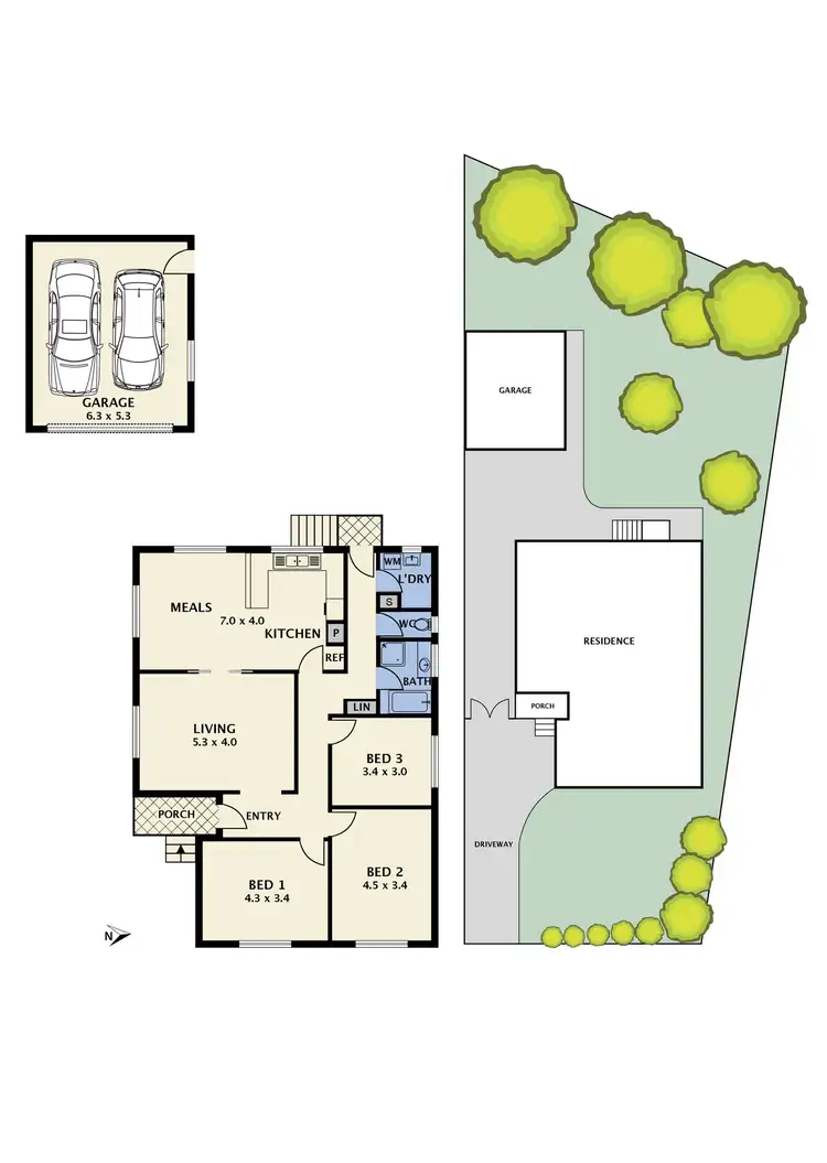 Floorplan of Homely house listing, 12 Mountbatten Court, Reservoir VIC 3073